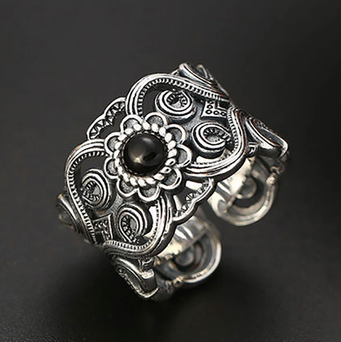 Bague Style Viking, Celtique pour Femme. Anneaux Nordique Amulette Viking - Redimentionnable, Bijoux Artisanal, Idée Cadeau pour Femme