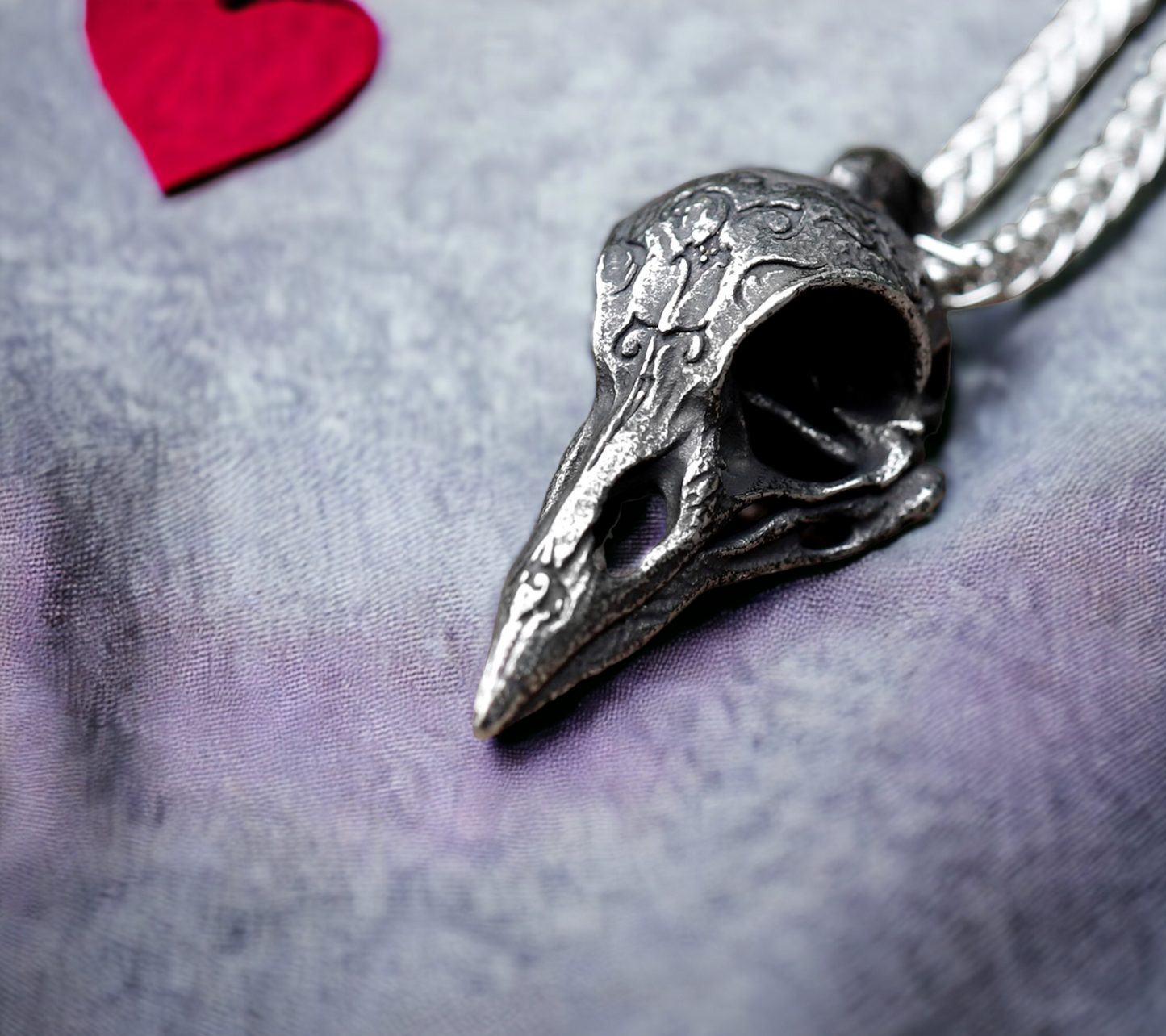 Collier Viking Crâne Corbeau en Acier Inoxydable fait à la main Celtique Nordique Idéal Cadeau Homme Cadeau Original