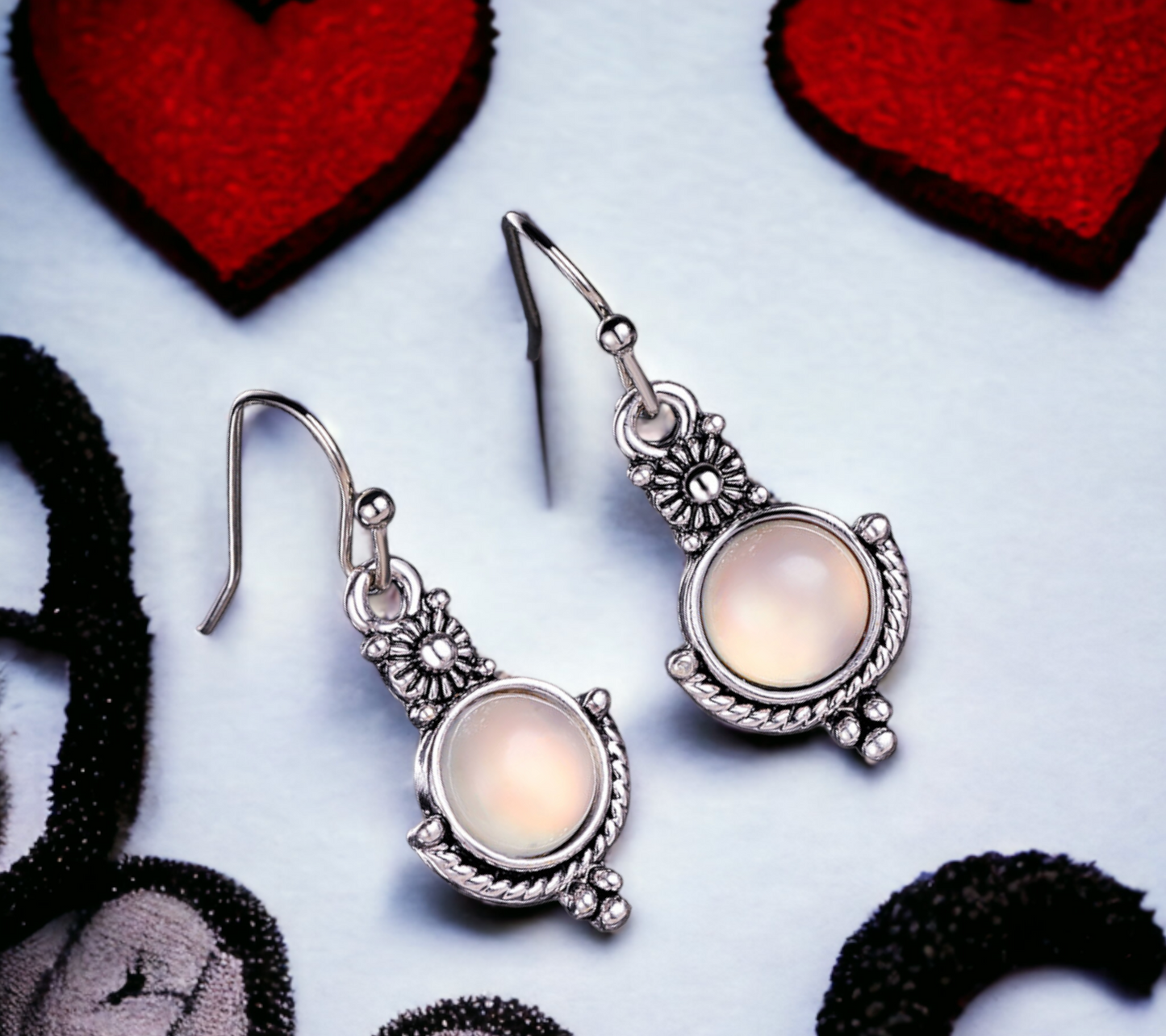 Boucles d'oreilles Celtique en Pierre de Lune, Bijoux Celtique, Boucles d'oreilles femme, faites à la main Idéal cadeau Femme