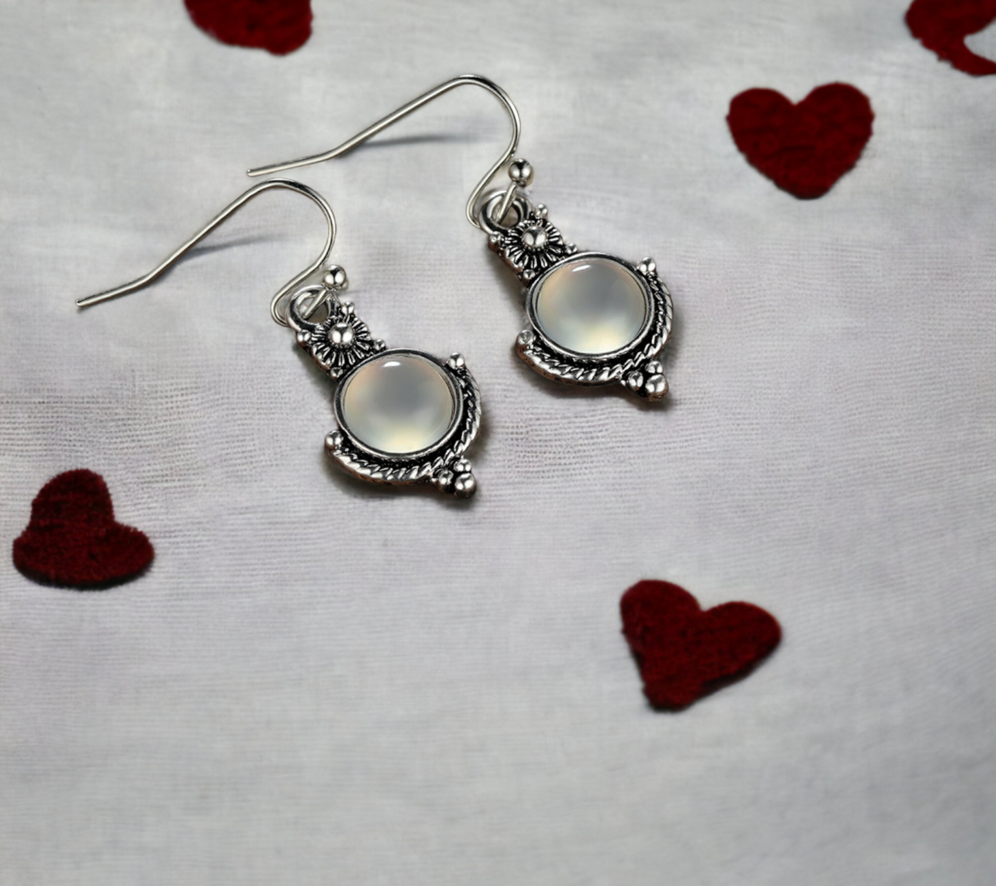 Boucles d'oreilles Celtique en Pierre de Lune, Bijoux Celtique, Boucles d'oreilles femme, faites à la main Idéal cadeau Femme