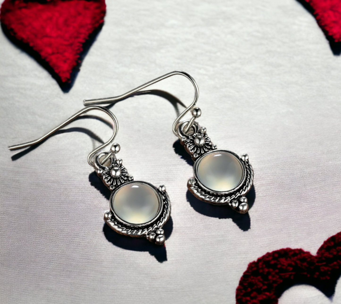 Boucles d'oreilles Celtique en Pierre de Lune, Bijoux Celtique, Boucles d'oreilles femme, faites à la main Idéal cadeau Femme