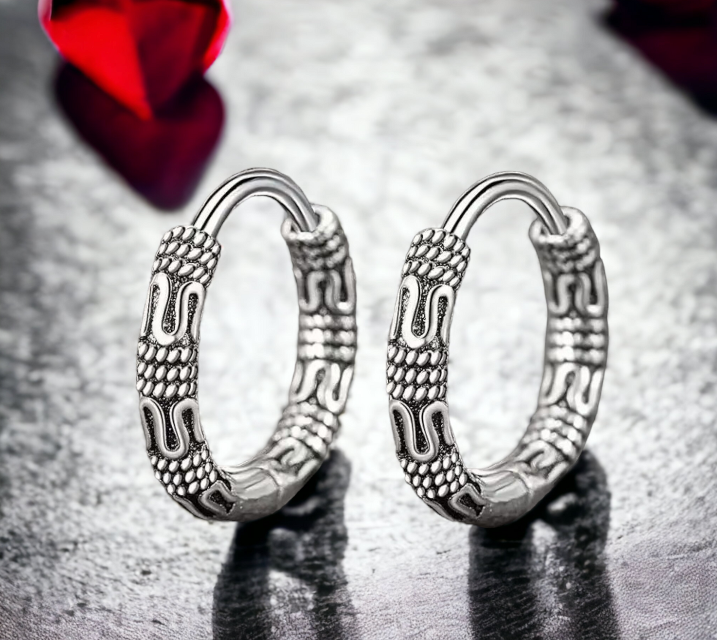 Boucles d'oreilles Créoles style Viking. Bijoux Viking, de Style Nordique, Celtique, Boucles d'oreilles femme, faites à la main Idéal Cadeau