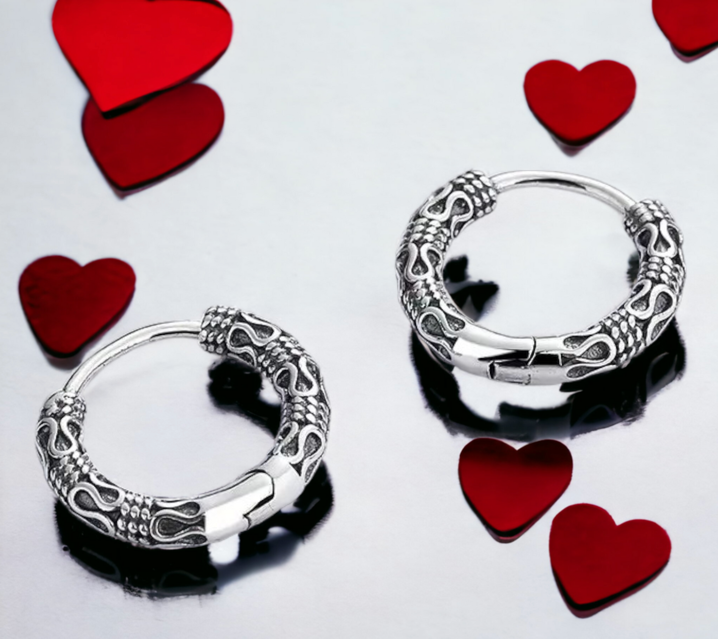Boucles d'oreilles Créoles style Viking. Bijoux Viking, de Style Nordique, Celtique, Boucles d'oreilles femme, faites à la main Idéal Cadeau