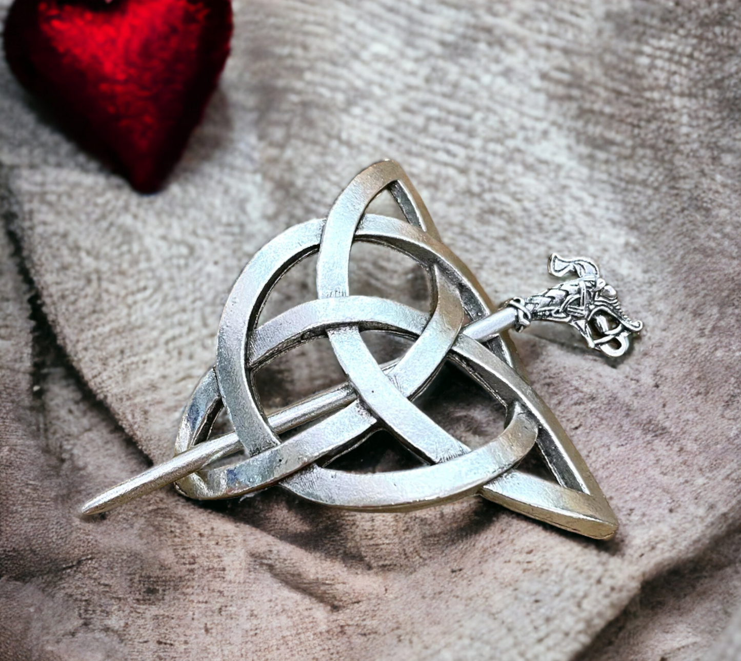Barrette, Broche à Cheveux Noeud de Sorcière Talisman de Protection Cadeau de Sorcellerie Païenne Bijoux Wicca fait à la main Idéal Cadeau