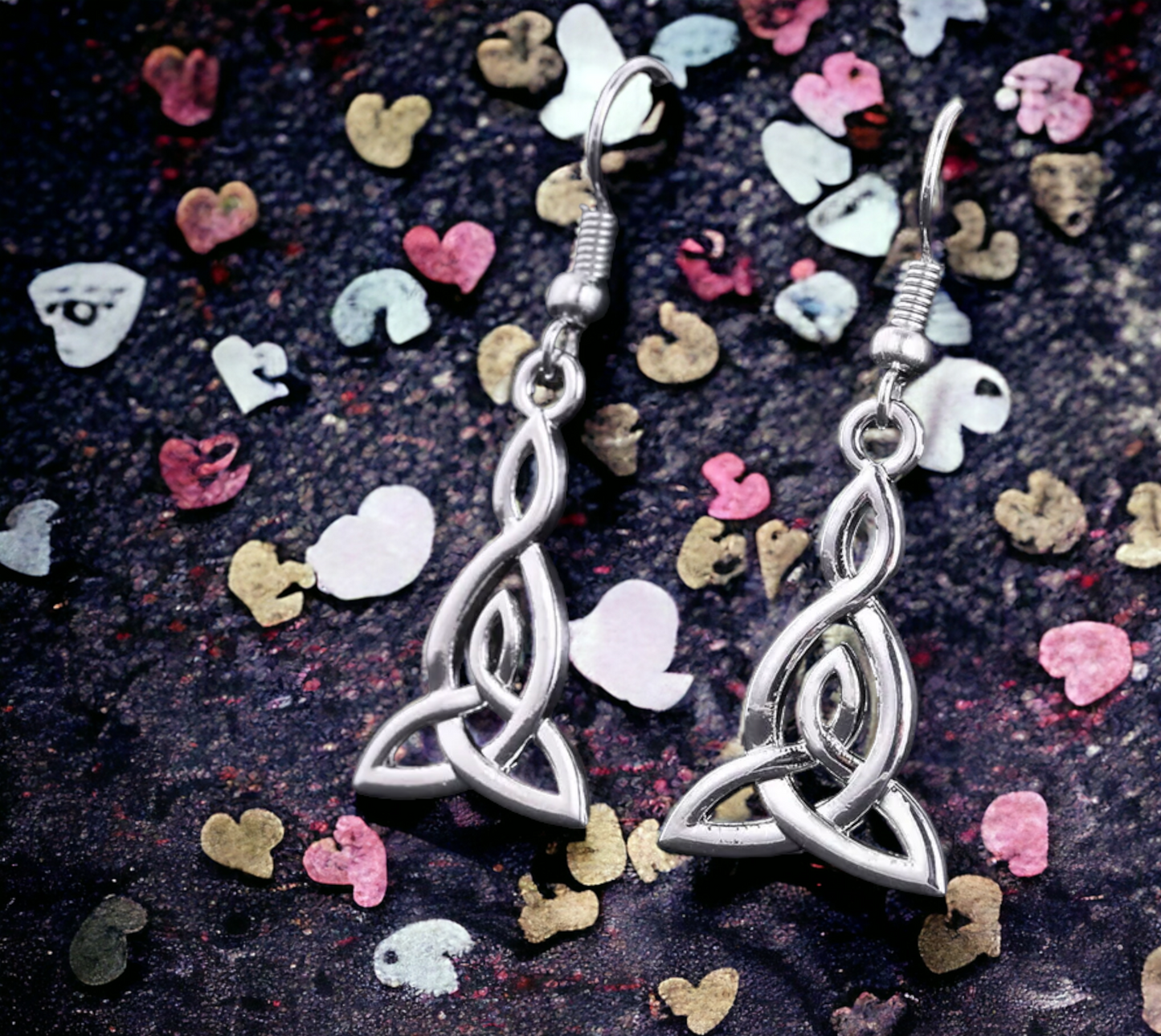 Boucles d'oreilles Viking et Triquetra Amulette de Protection Bijoux Wicca fait à la main Cadeau Original Idéal Cadeau