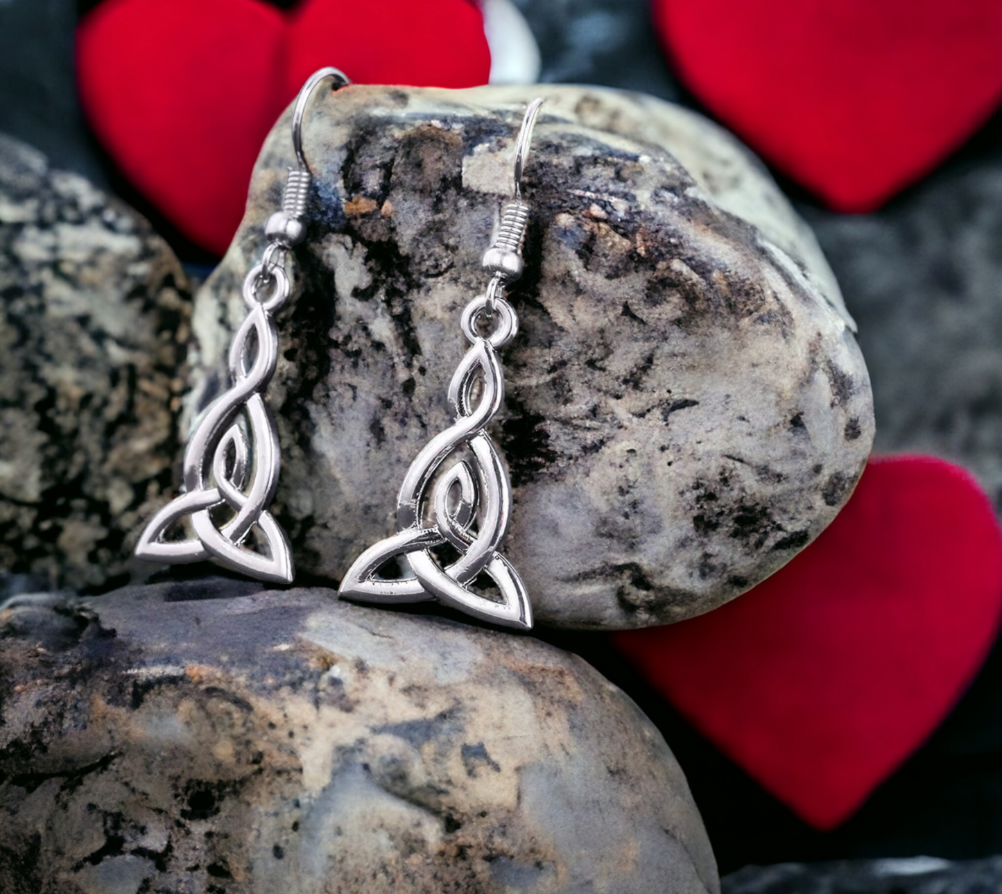 Boucles d'oreilles Viking et Triquetra Amulette de Protection Bijoux Wicca fait à la main Cadeau Original Idéal Cadeau