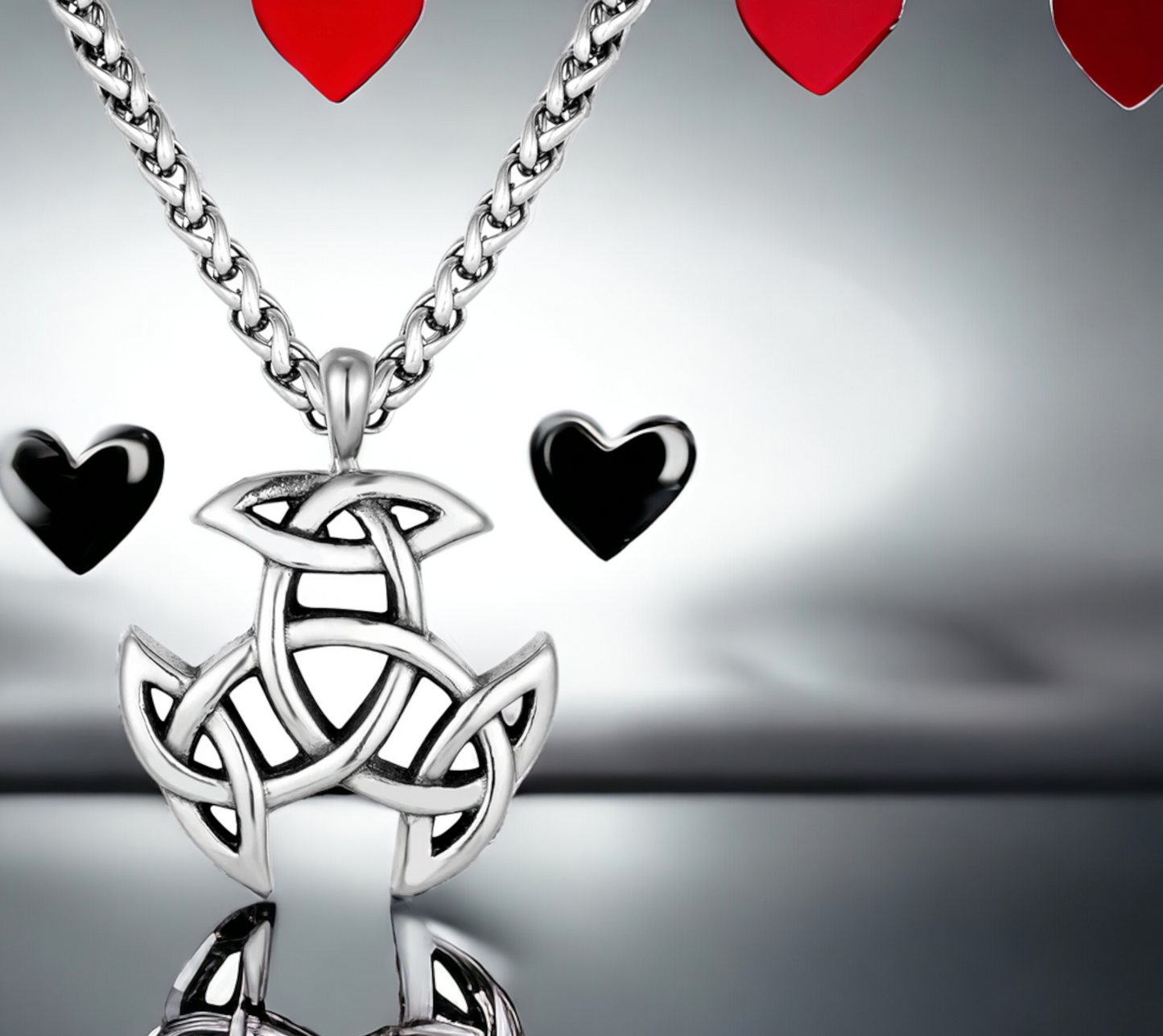 Collier Pendentif Runes Viking Celtique Nordique Amulette de Protection en Acier Inoxydable fait à la main Cadeau Original Idéal Cadeau