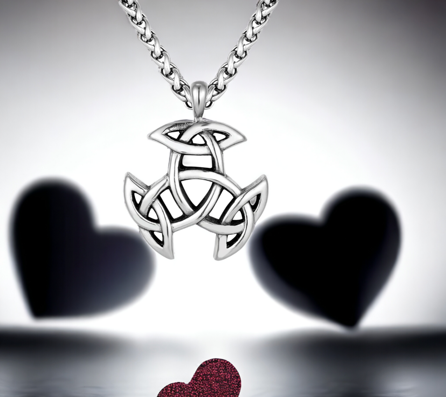 Collier Pendentif Runes Viking Celtique Nordique Amulette de Protection en Acier Inoxydable fait à la main Cadeau Original Idéal Cadeau