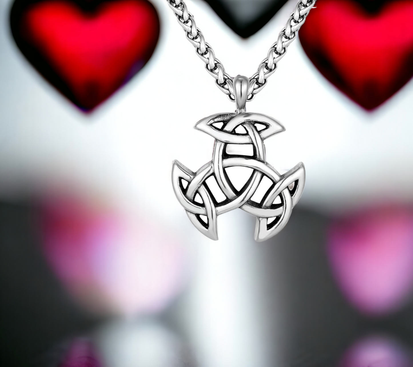 Collier Pendentif Runes Viking Celtique Nordique Amulette de Protection en Acier Inoxydable fait à la main Cadeau Original Idéal Cadeau