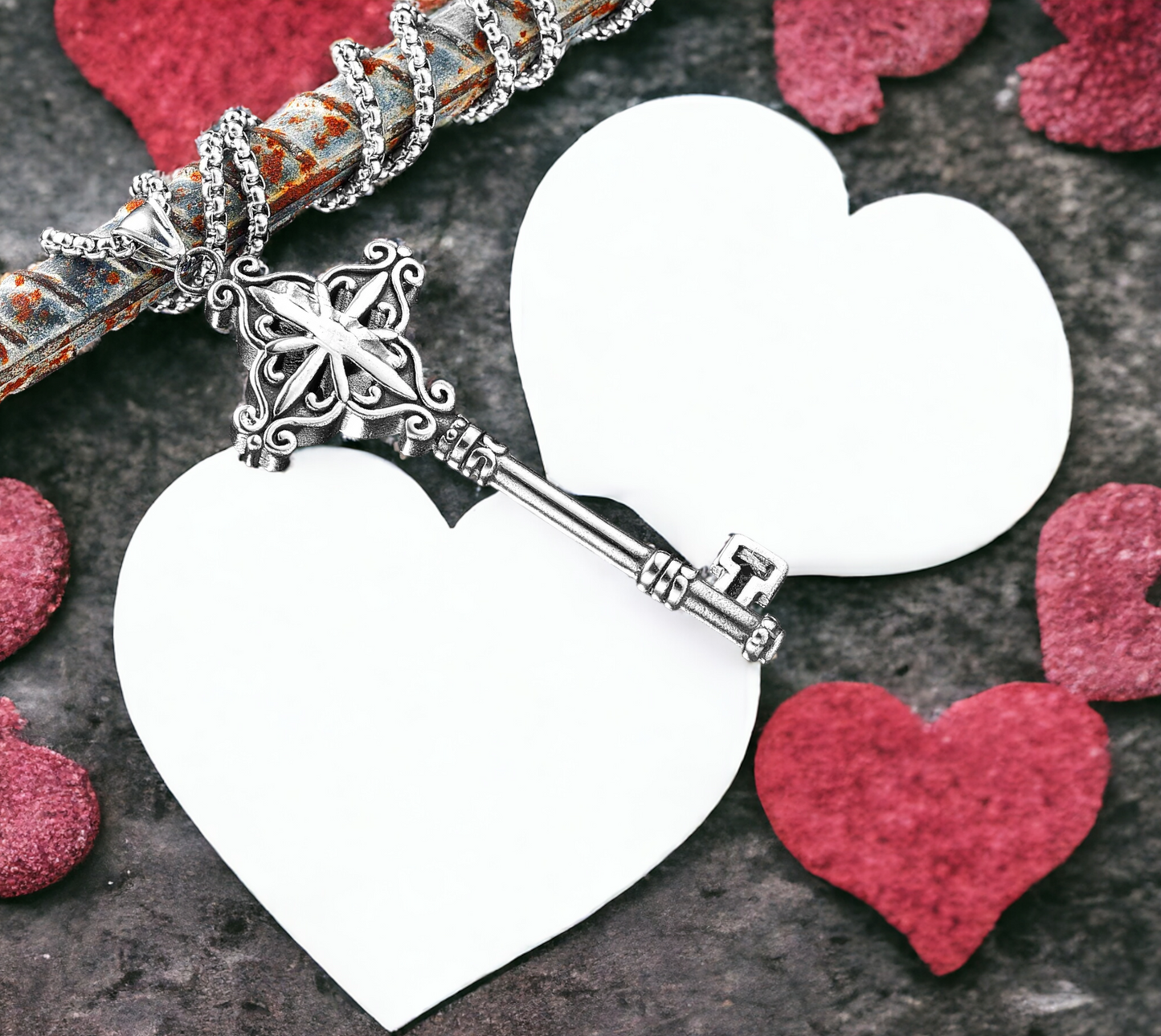 Collier Clé Magique de Sorcière en Acier Inoxydable Talisman de Protection Cadeau de Sorcellerie Bijoux Wicca fait à la main Idéal Cadeau