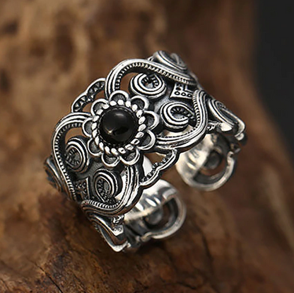 Bague Style Viking, Celtique pour Femme. Anneaux Nordique Amulette Viking - Redimentionnable, Bijoux Artisanal, Idée Cadeau pour Femme