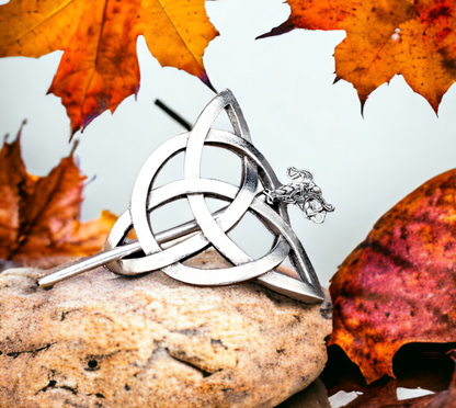 Barrette, Broche à Cheveux Noeud de Sorcière Talisman de Protection Cadeau de Sorcellerie Païenne Bijoux Wicca fait à la main Idéal Cadeau