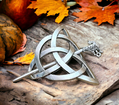 Barrette, Broche à Cheveux Noeud de Sorcière Talisman de Protection Cadeau de Sorcellerie Païenne Bijoux Wicca fait à la main Idéal Cadeau